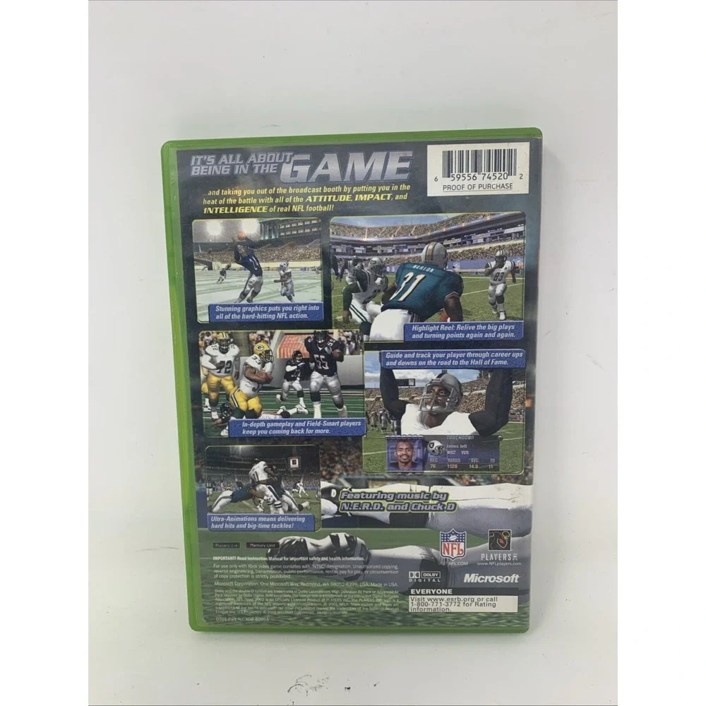NFL Fever 2002 Microsoft Xbox Video Game-Tested